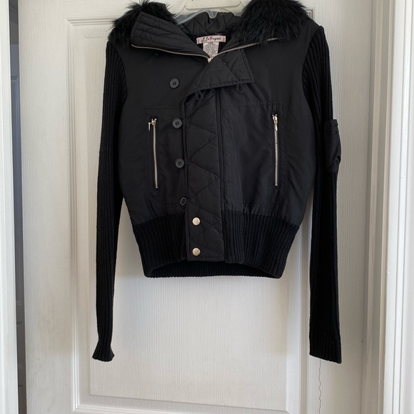 JJ Original NWT Hooded, Zippered / Button Pocket Sweater Jacket. NWT Junior L - Picture 1 of 7
